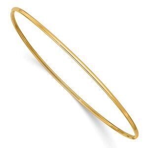 14k 1.5mm Polished Slip-on Bangle Bracelet, Brand New from Manufacturer